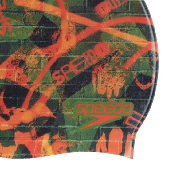 Speedo SPEEDO DIGITAL PRINTED CAP AU GRN/ORNG Yeşil Unisex Bone - 2