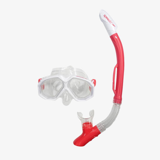 Speedo SPEEDO LEISURE ADULT DUAL LENSES COMBO KIRMIZI Unisex Maske & Şnorkel Set - 1