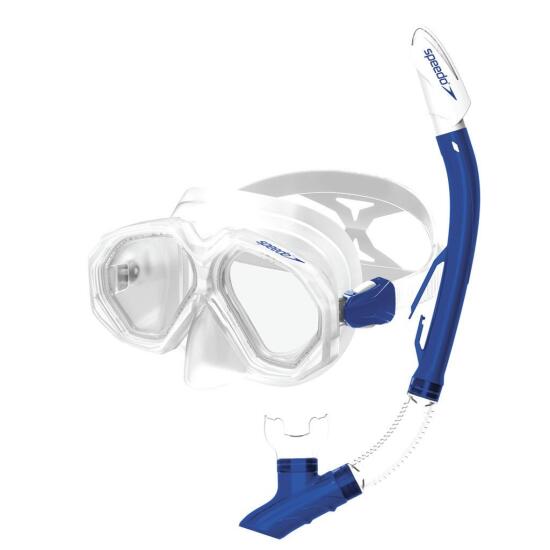 Speedo SPEEDO LEISURE ADULT DUAL LENSES COMBO Mavi Unisex Maske & Şnorkel Set - 1