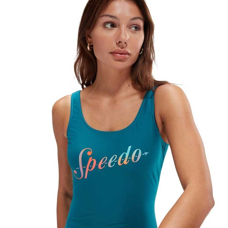Speedo SPEEDO LOGO DEEP UBK 1PC PT AF LACİVERT Kadın Mayo - 3