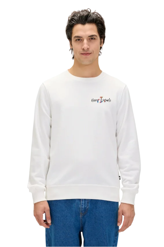 Bad Bear Splashy Crewneck Beyaz Erkek Sweatshirt - 1