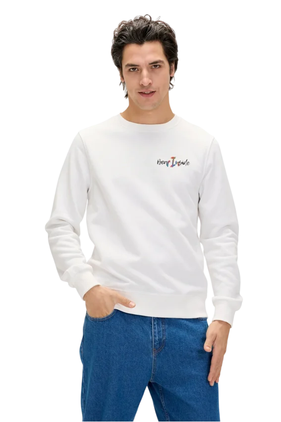 Bad Bear Splashy Crewneck Beyaz Erkek Sweatshirt - 3