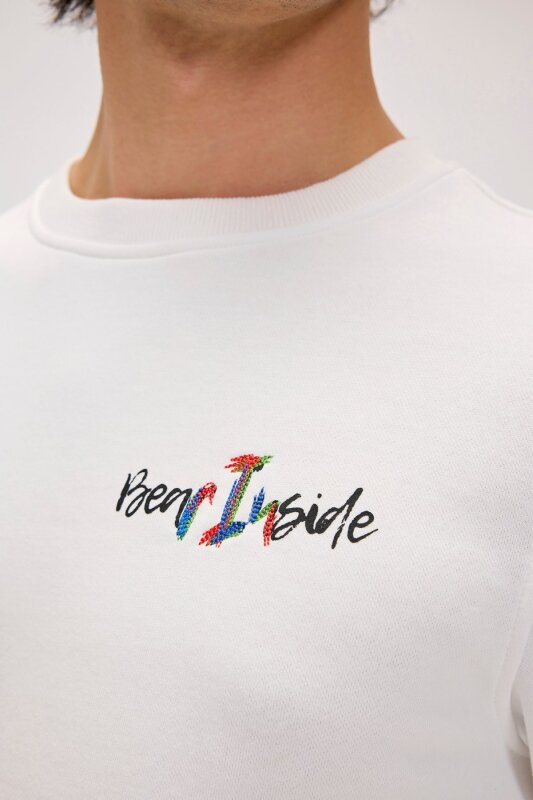 Bad Bear Splashy Crewneck Beyaz Erkek Sweatshirt - 5