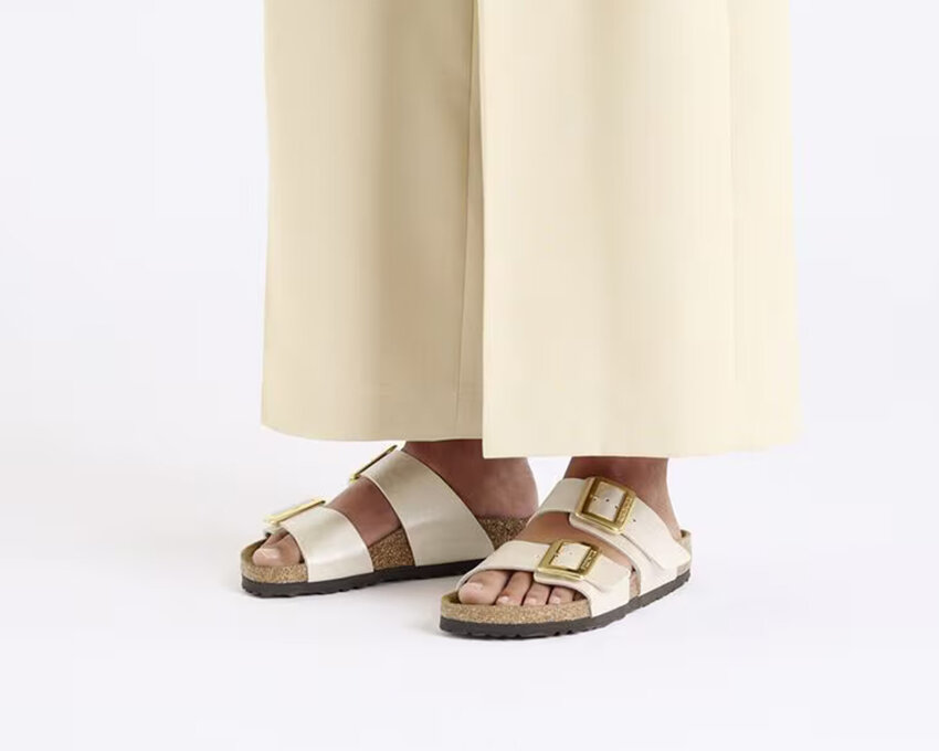 Birkenstock Sydney Cushion Buckle BF Graceful Beyaz Kadın Terlik - 7