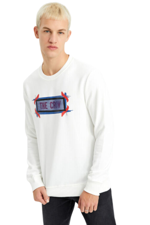 The Crow FELLING Bej Erkek Sweatshirt - 2