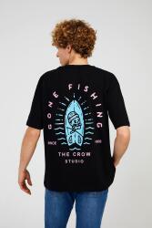 The Crow GONE FISHING RELAX TEE SİYAH Erkek Tshirt - 5