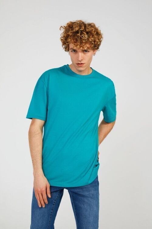 The Crow MATH HALF-RELAX TEE Mavi Erkek Tshirt - The Crow