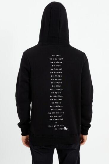 The Crow MOTTO SİYAH Erkek Sweatshirt - 5