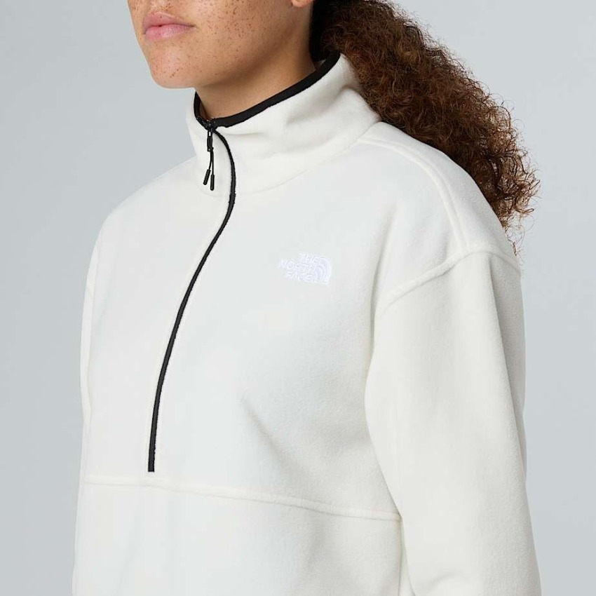The North Face Glacier Fleece 1/2 Zip Beyaz Kadın Polar - 4