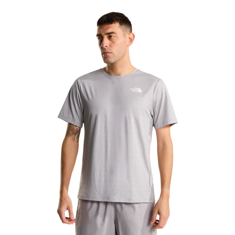 The North Face M 24/7 Pentadome Embossed Reg SS Tee Gri Erkek Tshirt - The North Face