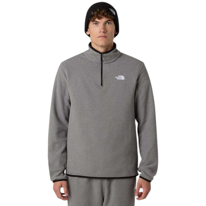 The North Face M Glacier Fleece 1/4 Zip Gri Erkek Polar - 1