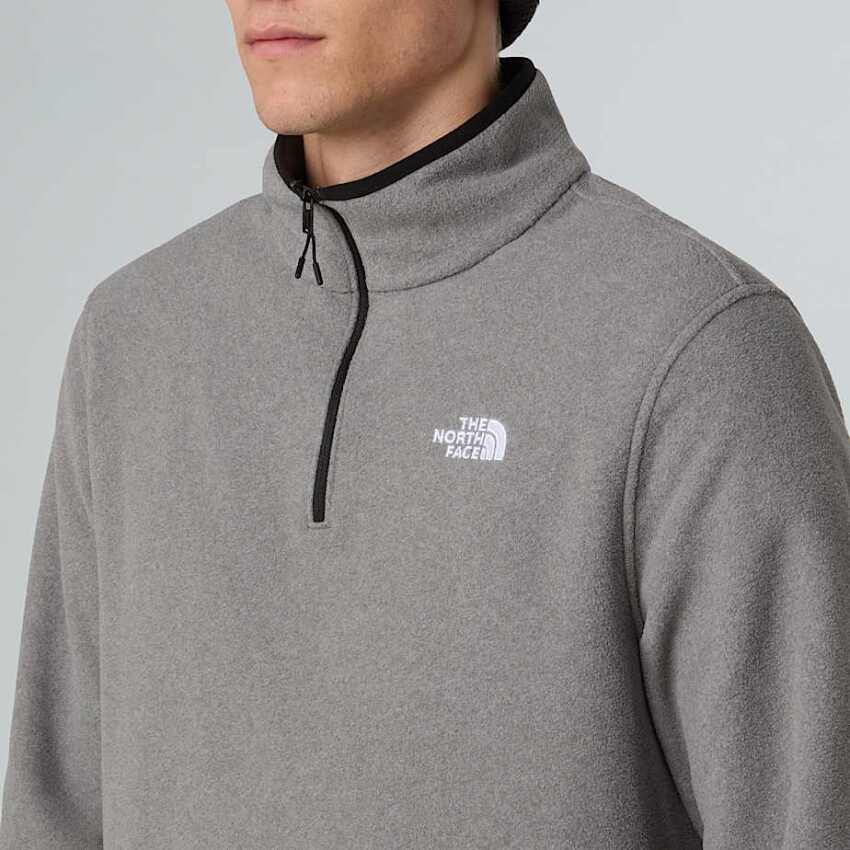 The North Face M Glacier Fleece 1/4 Zip Gri Erkek Polar - 4