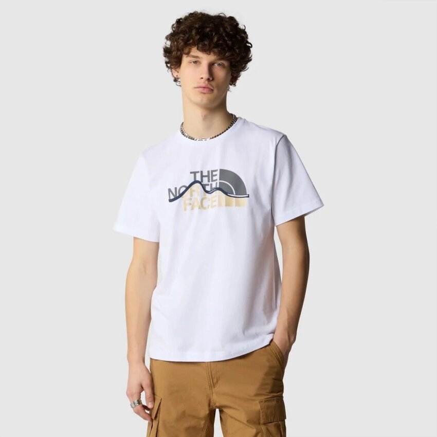 The North Face M S/S MOUNTAIN LINE TEE BEYAZ Erkek Tshirt - 1