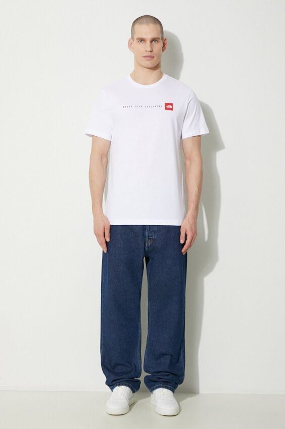 The North Face M S/S NEVER STOP EXPLORING TEE BEYAZ Erkek Tshirt - 2