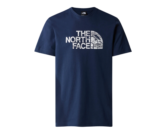 The North Face M S/S WOODCUT DOME TEE LACİVERT Erkek Tshirt - 1