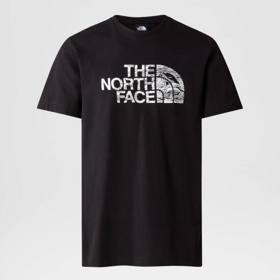 The North Face M S/S WOODCUT DOME TEE SİYAH Erkek Tshirt - 4