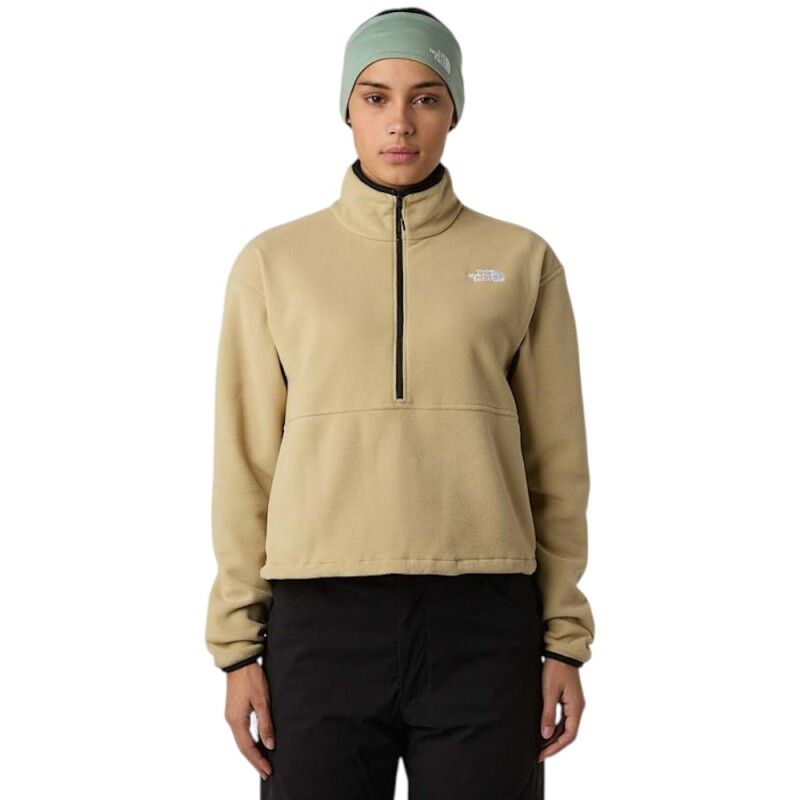 The North Face W Glacier Fleece 1/2 Zip Short Bej Kadın Polar - 1