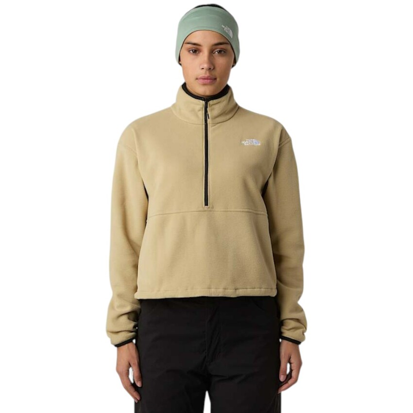 The North Face W Glacier Fleece 1/2 Zip Short Bej Kadın Polar - 1