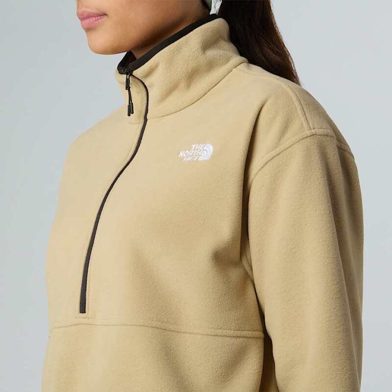 The North Face W Glacier Fleece 1/2 Zip Short Bej Kadın Polar - 4