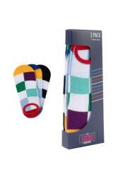 The Socks 3 Çift Desenli Erkek Görünmez Çorap (151P) Renkli Erkek Çorap - 1