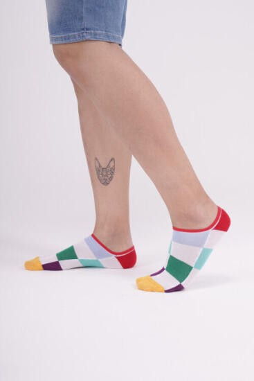 The Socks 3 Çift Desenli Erkek Görünmez Çorap (151P) Renkli Erkek Çorap - 3