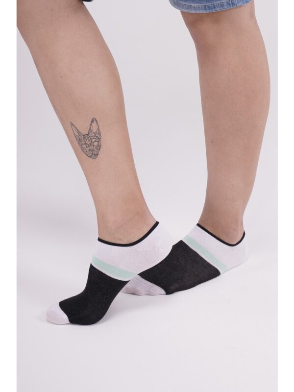 The Socks 3 Çift Desenli Görünmez (151P) Renkli Erkek Çorap - 3