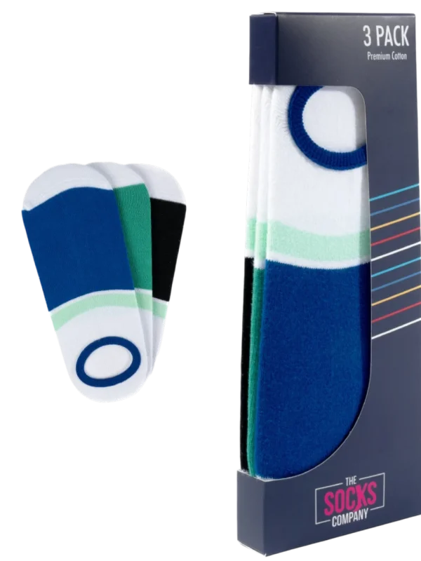 The Socks 3 Çift Desenli Görünmez (151P) Renkli Erkek Çorap - 1