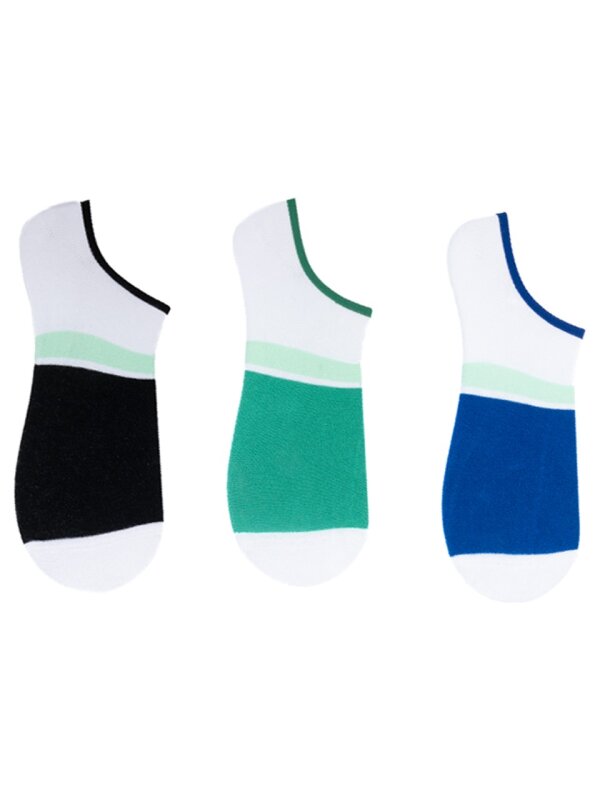 The Socks 3 Çift Desenli Görünmez (151P) Renkli Erkek Çorap - The Socks (1)