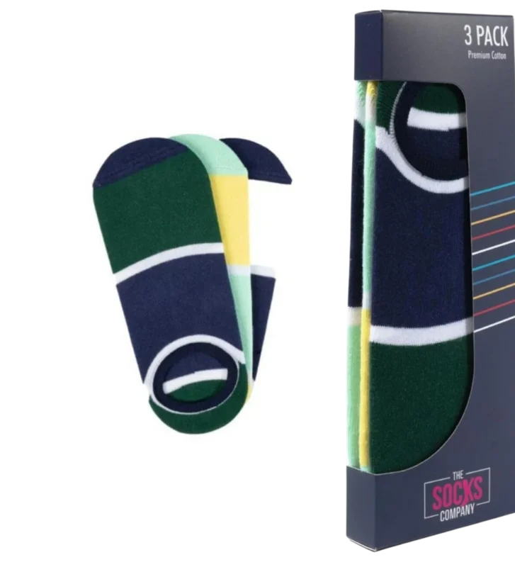 The Socks 3 Çift Desenli Görünmez (152P) Renkli Erkek Çorap - 1