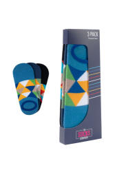 The Socks 3 Çift Desenli Erkek Görünmez Çorap (154P) Renkli Erkek Çorap - 1