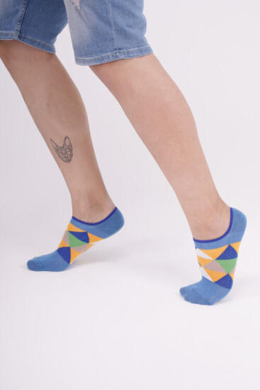 The Socks 3 Çift Desenli Erkek Görünmez Çorap (154P) Renkli Erkek Çorap - 3