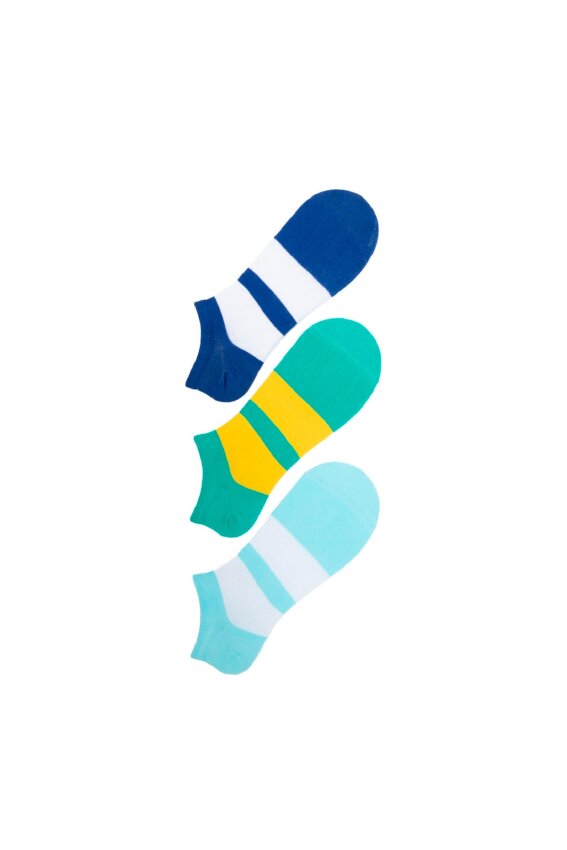 The Socks 3 Çift Desenli Erkek Patik Çorap (157P) Renkli Erkek Çorap - 5