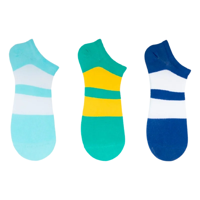 The Socks 3 Çift Desenli Erkek Patik Çorap (157P) Renkli Erkek Çorap - 1