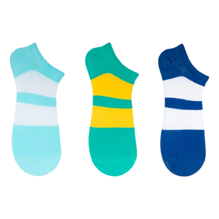 The Socks 3 Çift Desenli Erkek Patik Çorap (157P) Renkli Erkek Çorap - 1