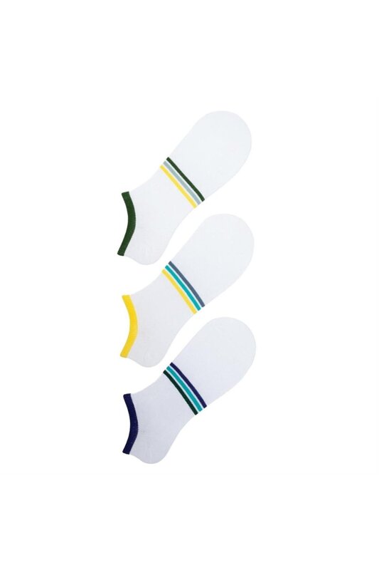 The Socks 3 Çift Desenli Erkek Patik Çorap (159P) Renkli Erkek Çorap - 5