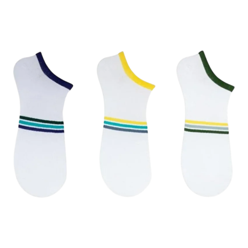 The Socks 3 Çift Desenli Erkek Patik Çorap (159P) Renkli Erkek Çorap - 1