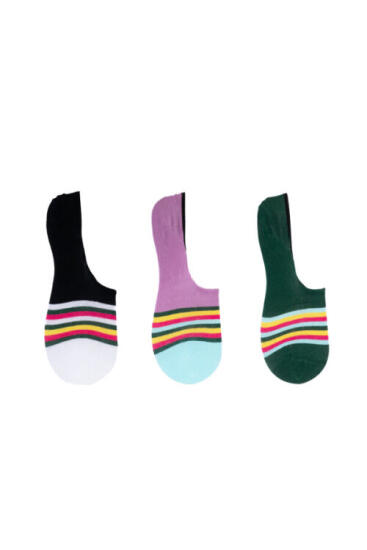The Socks 3 Çift Desenli Kadın Babet Çorap (160P) Renkli Kadın Çorap - 2