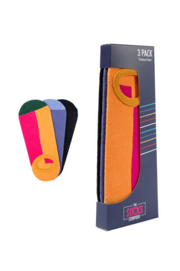 The Socks 3 Çift Desenli Kadın Görünmez Çorap (161P) Renkli Kadın Çorap - 1