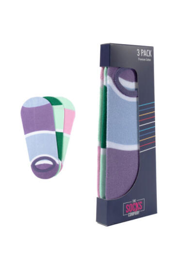 The Socks 3 Çift Desenli Kadın Görünmez Çorap (162P) Renkli Kadın Çorap - 1