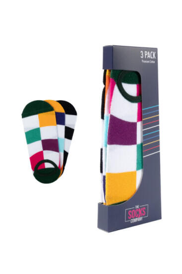 The Socks 3 Çift Desenli Kadın Görünmez Çorap (163P) Renkli Kadın Çorap - 1