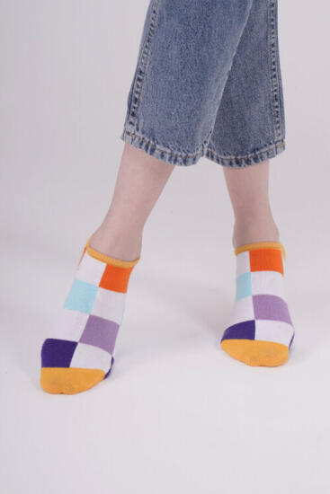 The Socks 3 Çift Desenli Kadın Görünmez Çorap (163P) Renkli Kadın Çorap - 4