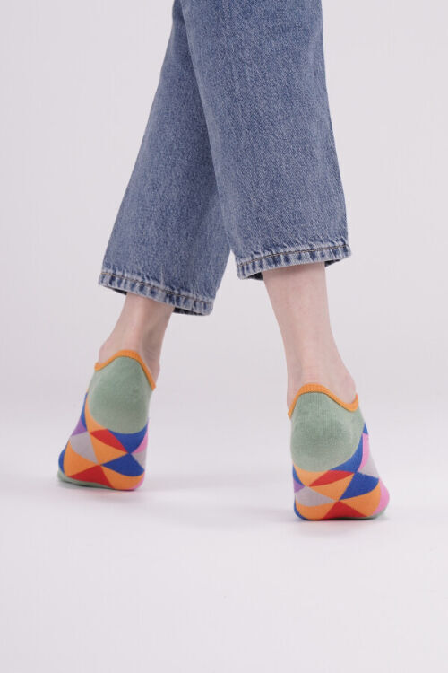 The Socks 3 Çift Desenli Kadın Görünmez Çorap (164P) Renkli Kadın Çorap - 5