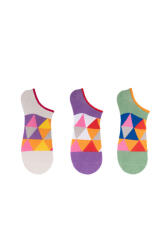 The Socks 3 Çift Desenli Kadın Görünmez Çorap (164P) Renkli Kadın Çorap - 2