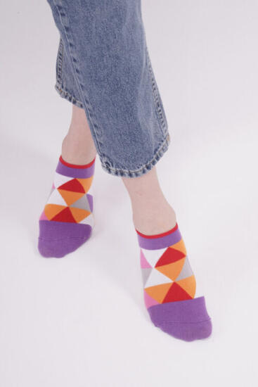 The Socks 3 Çift Desenli Kadın Görünmez Çorap (164P) Renkli Kadın Çorap - 4