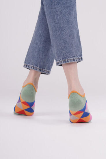The Socks 3 Çift Desenli Kadın Görünmez Çorap (164P) Renkli Kadın Çorap - 5