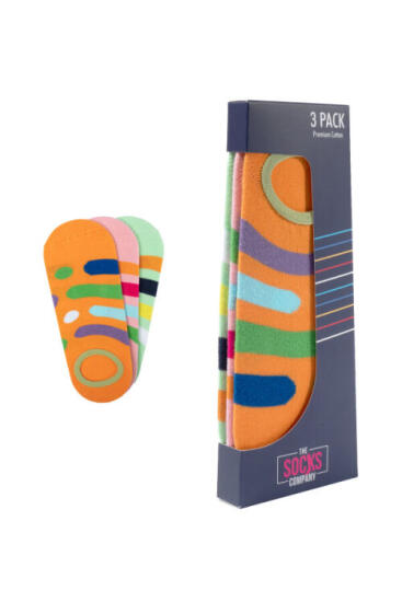 The Socks 3 Çift Desenli Kadın Görünmez Çorap (165P) Renkli Kadın Çorap - 1