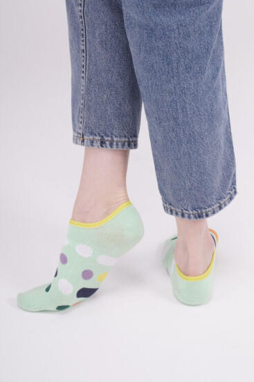 The Socks 3 Çift Desenli Kadın Görünmez Çorap (165P) Renkli Kadın Çorap - 5