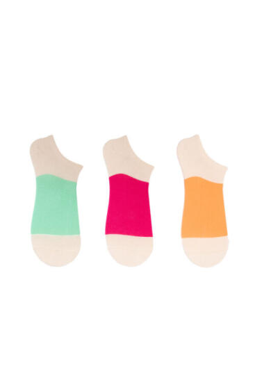 The Socks 3 Çift Desenli Kadın Patik Çorap (167P) Renkli Kadın Çorap - 1