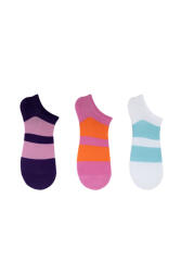 The Socks 3 Çift Desenli Kadın Patik Çorap (168P) Renkli Kadın Çorap - 1