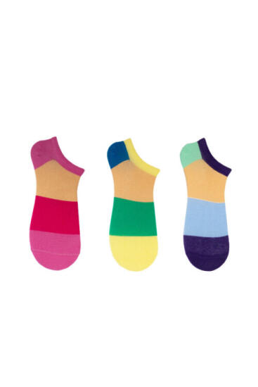 The Socks 3 Çift Desenli Kadın Patik Çorap (169P) Renkli Kadın Çorap - 1